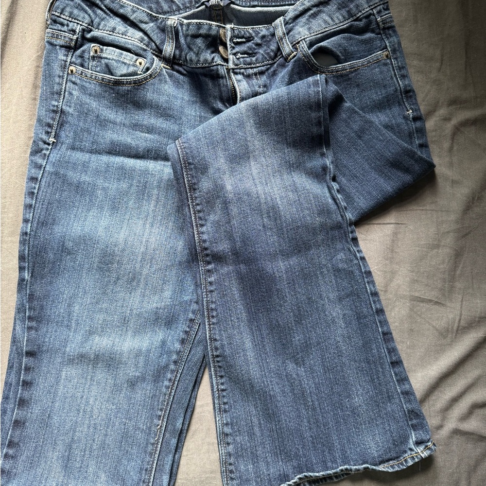 American Eagle Outfitters Blue Flare Wide Leg Jeans